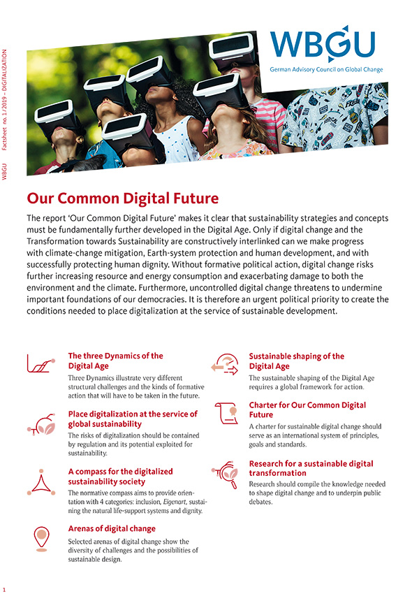Core messages of the flagship report ‘Our Common Digital Future’