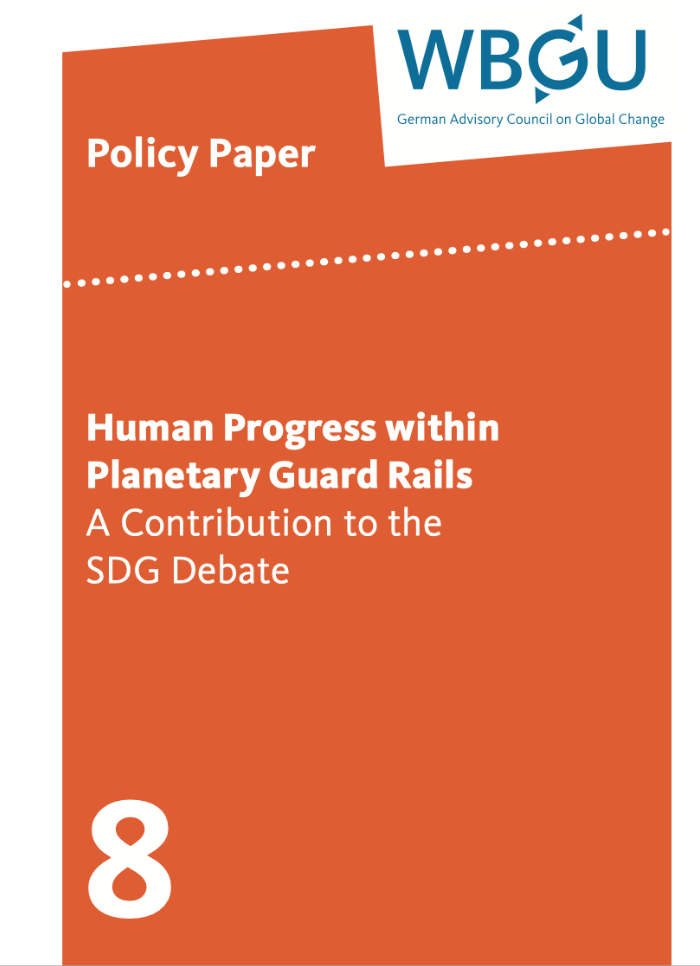 Cover: Human Progress within Planetary Guard Rails – A Contribution to the SDG Debate 